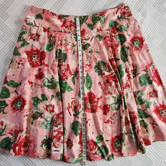 Talbots Skirt size 20 floral pink, red, green - Picture 3 of 7